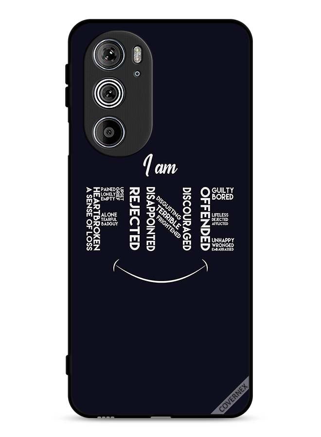 Covernex Motorola Edge 30 Pro Protective Case Cover Calligraphy I Am Fine - Image 1