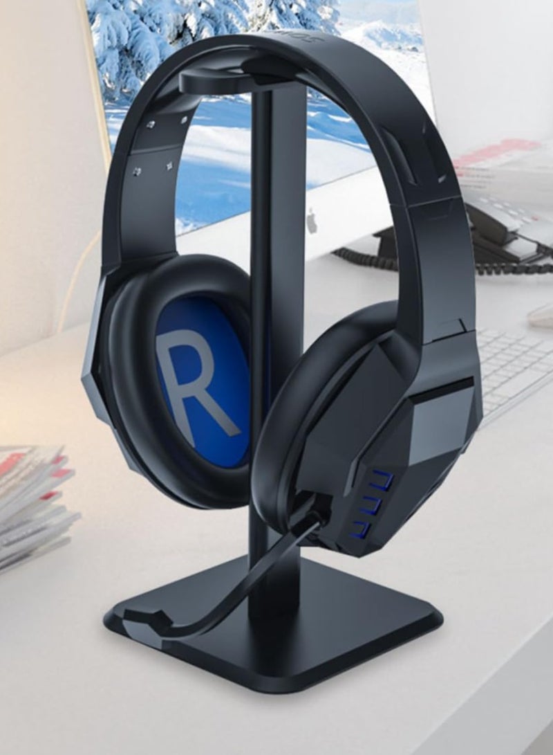Premium Headphone Stand for Over-Ear Headphones | Durable Aluminum Construction, Foldable Design, Non-Slip Base | Gaming and Office Companion | Black, 10.5x10.5x23cm, 135g - Image 2