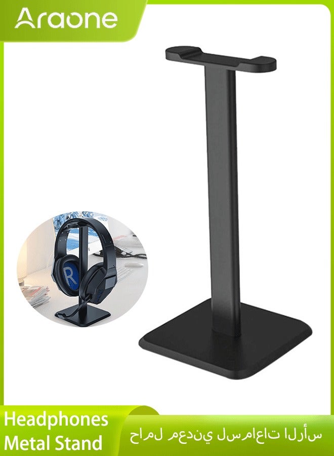 Premium Headphone Stand for Over-Ear Headphones | Durable Aluminum Construction, Foldable Design, Non-Slip Base | Gaming and Office Companion | Black, 10.5x10.5x23cm, 135g - Image 1