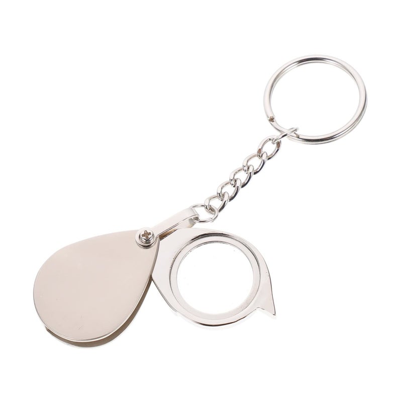 Mini Foldable Loupe Magnifier Keychain Portable Optical Glass Lens For Jewelry Coins Stamps Outdoor Exploration With Retractable Design - Image 2