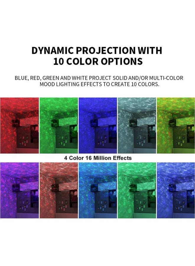 ECVV 3 in 1 Galaxy Star Projector Night Light, 10 Color Bluetooth Night Lamp with Timer Remote and Chargeable, Bedroom Living Room Decor Kids Night Light Black - Image 2