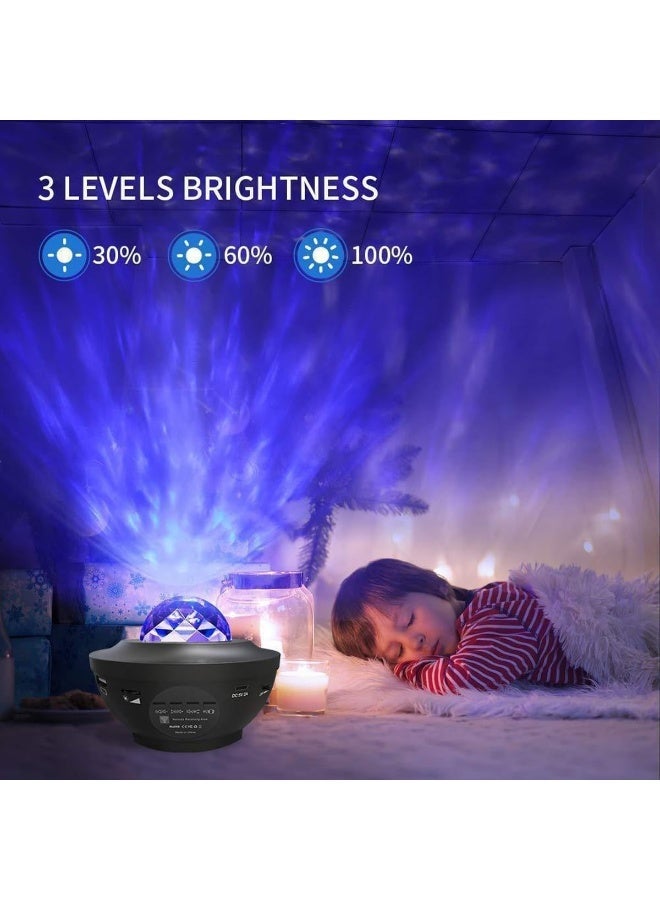 ECVV 3 in 1 Galaxy Star Projector Night Light, 10 Color Bluetooth Night Lamp with Timer Remote and Chargeable, Bedroom Living Room Decor Kids Night Light Black - Image 4