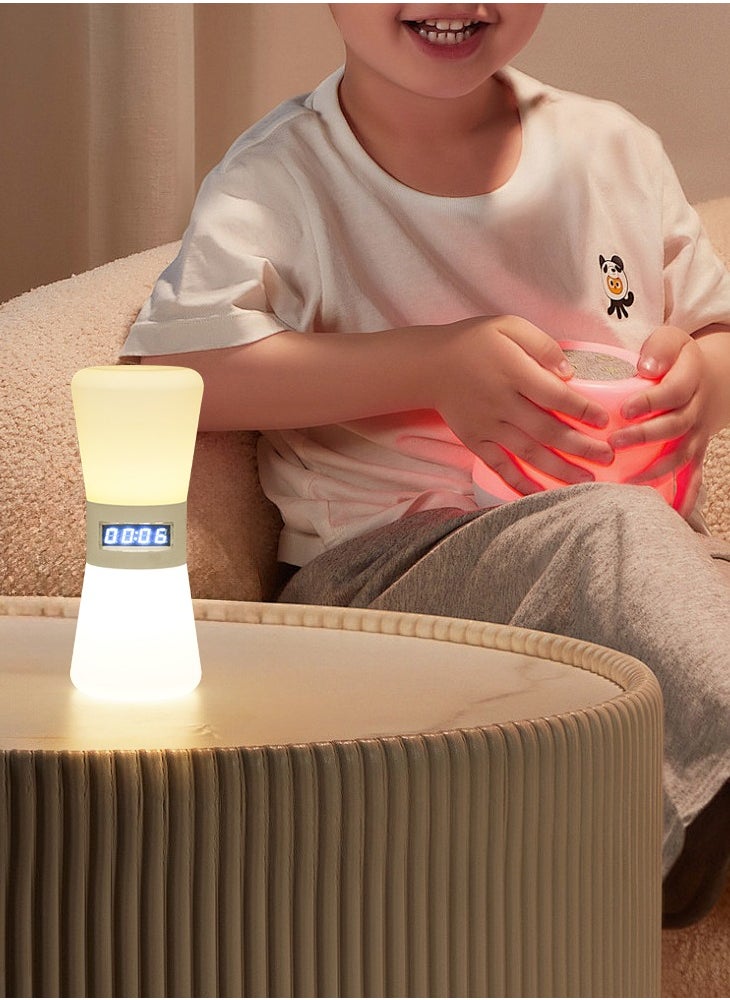 Ayeeb - Sand Feeling Intelligent Yogic Automatic Hourglass (SFIYAH) Stress-Free Adjustable 1-100 Minutes Countdown Silent Clock Timer LED Table Night Light, Modern Dubai Nomad Style Home Decor, Auto Gravity-Sensing Light Soft Glow with Mini LED Digital Display, Lightweight Matt Texture Baby-Safety Material, Portable Cordless Type-C Rechargeable, for Dining, Yoga, Meditation, Tough Task Focus, Studying, Writing, Homework, Sleep Aid Soother, Cooking, Training, ADHD - Image 1