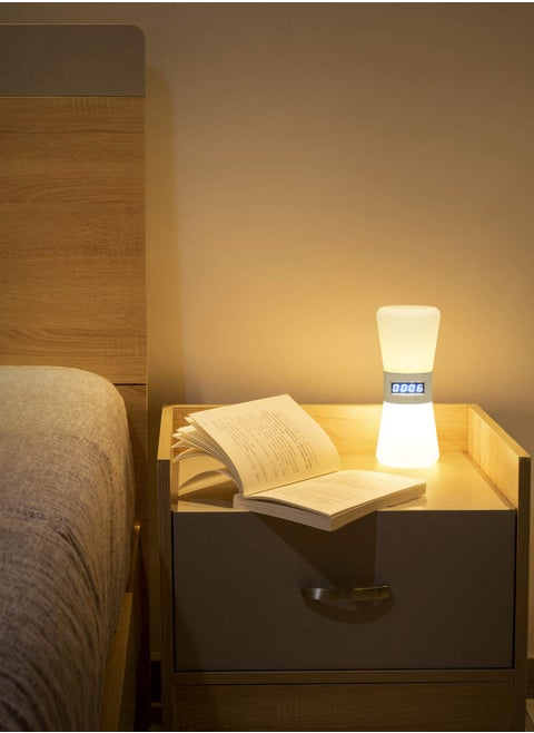 Sand Feeling Intelligent Yogic Automatic Hourglass (SFIYAH) Stress-Free Adjustable 1-100 Minutes Countdown Silent Clock Timer LED Table Night Light, Modern Dubai Nomad Style Home Decor, Auto Gravity-Sensing Light Soft Glow with Mini LED Digital Display, Lightweight Matt Texture Baby-Safety Material, Portable Cordless Type-C Rechargeable, for Dining, Yoga, Meditation, Tough Task Focus, Studying, Writing, Homework, Sleep Aid Soother, Cooking, Training, ADHD