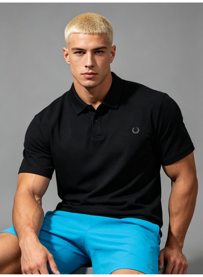 فريد بيري Fred Perry unisex laurel wreath logo Polo shirt, breathable cotton short sleeves, classic loose casual models for men and women. - Image 1