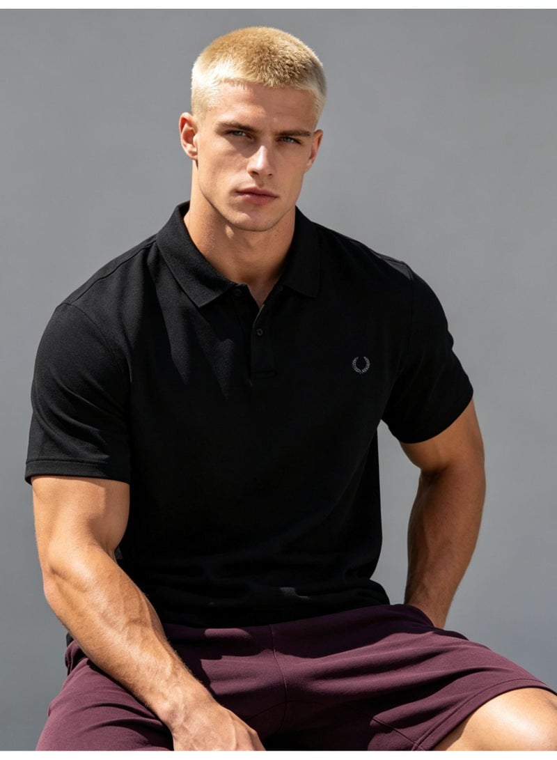 فريد بيري Fred Perry unisex laurel wreath logo Polo shirt, breathable cotton short sleeves, classic loose casual models for men and women. - Image 3