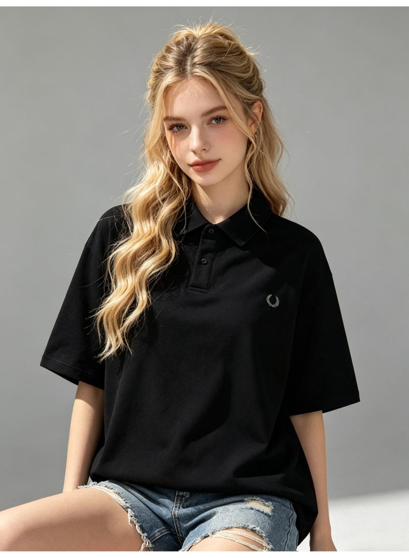 فريد بيري Fred Perry unisex laurel wreath logo Polo shirt, breathable cotton short sleeves, classic loose casual models for men and women. - Image 4