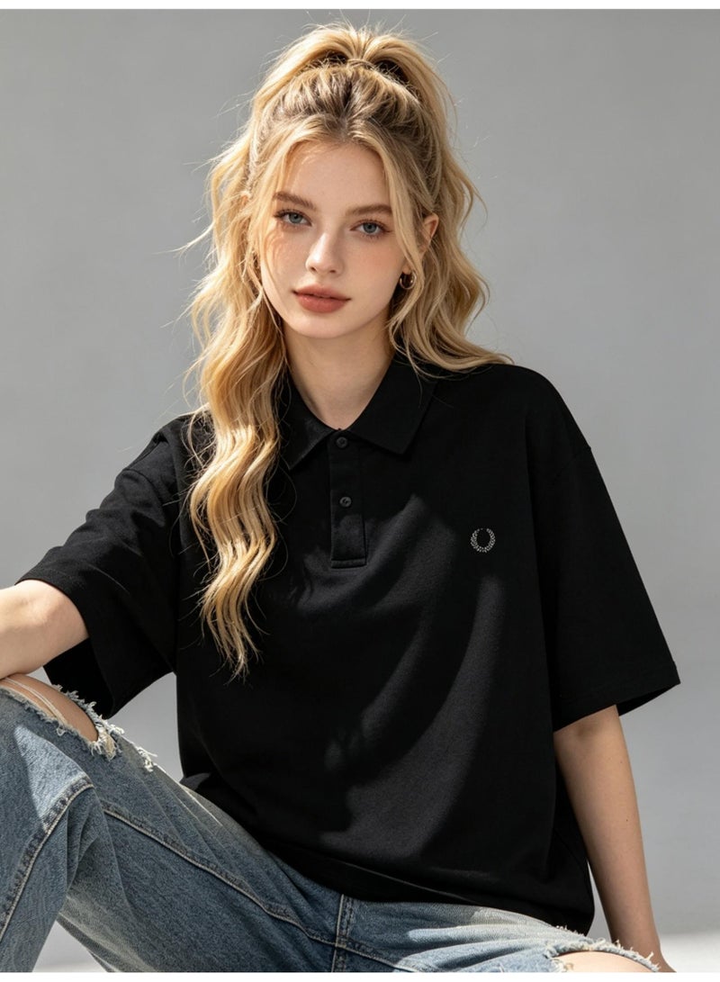 فريد بيري Fred Perry unisex laurel wreath logo Polo shirt, breathable cotton short sleeves, classic loose casual models for men and women. - Image 2