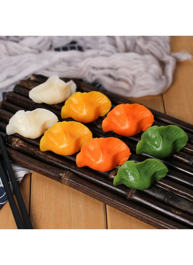 PVC Simulation Dumpling Dumpling Model Quick-frozen Dumpling Simulation Food Props Creative Activity Souvenir Pendant-Color:White Dumplings-no Buckle