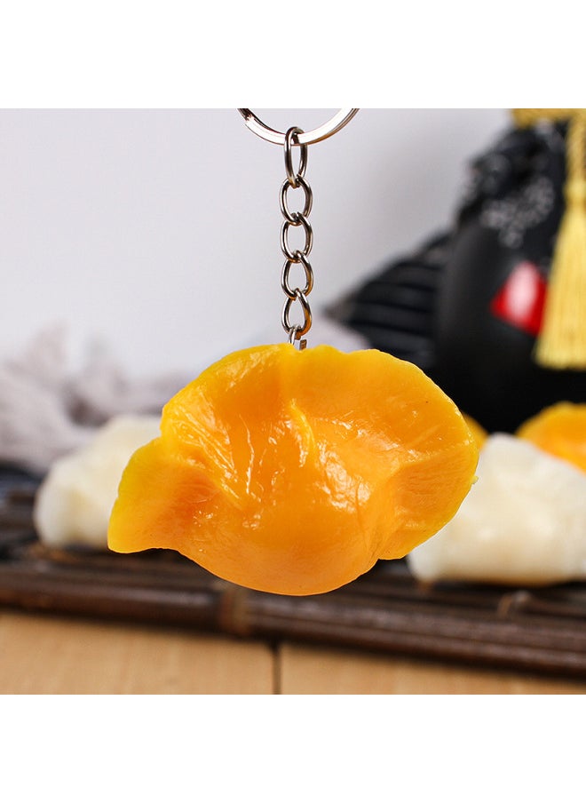 PVC Simulation Dumpling Dumpling Model Quick-frozen Dumpling Simulation Food Props Creative Activity Souvenir Pendant-Color:White Dumplings-no Buckle
