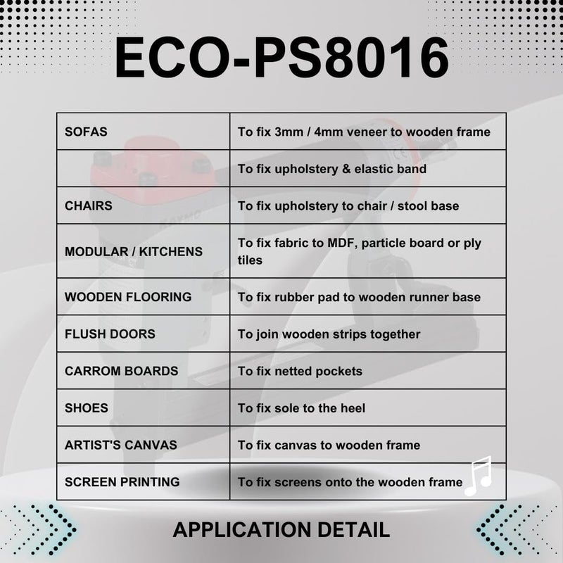 KAYMO ECO-PS8016 Pneumatic Stapler (ECO-PS8016) - Image 4