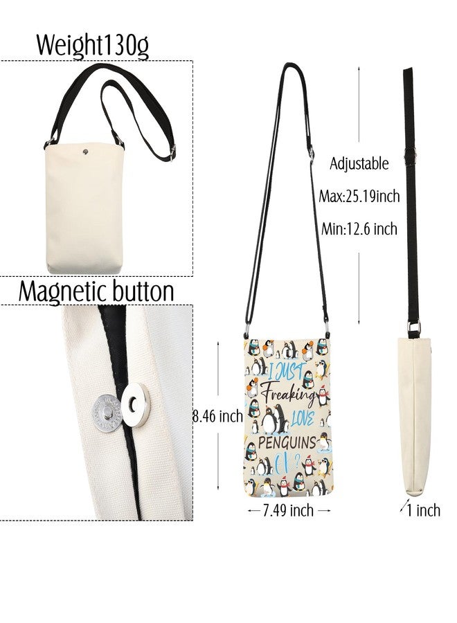 BNQL Penguin Crossbody Bag Penguin Gifts for Penguin Lovers Funny Penguin Gift I Just Freaking Love Penguins Ok Penguin Sling Bag - Image 3