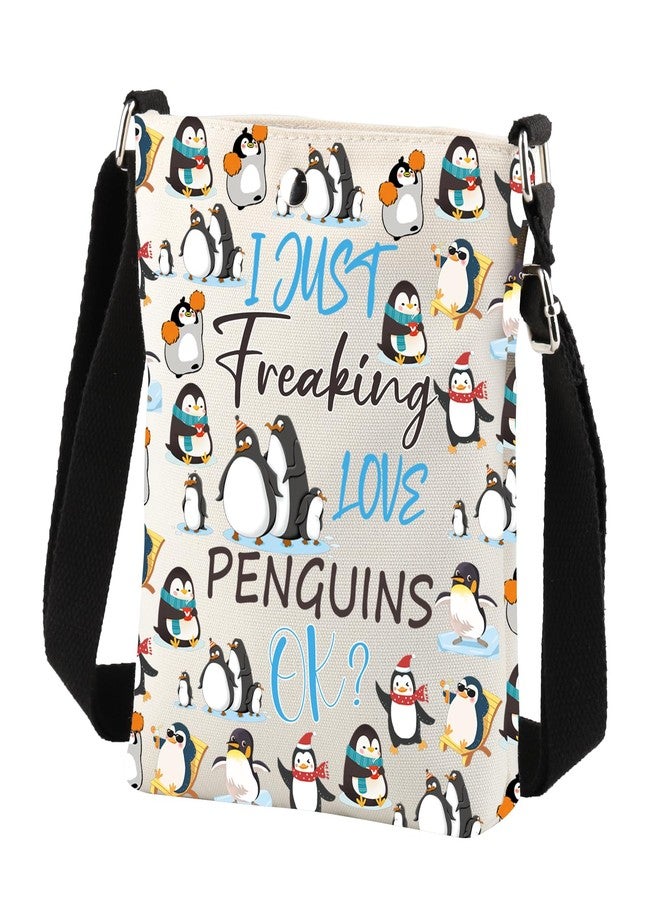 BNQL Penguin Crossbody Bag Penguin Gifts for Penguin Lovers Funny Penguin Gift I Just Freaking Love Penguins Ok Penguin Sling Bag - Image 4