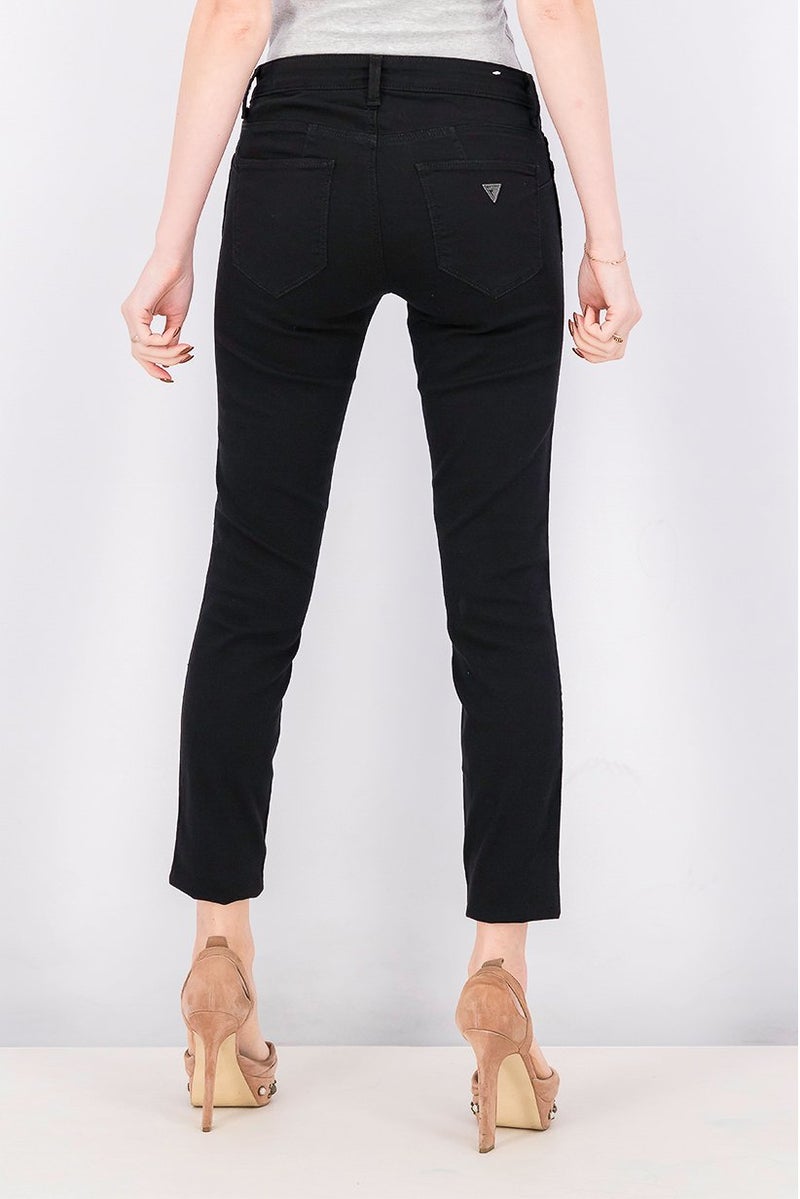 GUESS Women Curve Mid Rise Skinny Pants, Black - Image 3