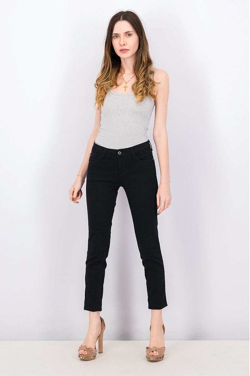 GUESS Women Curve Mid Rise Skinny Pants, Black - Image 4