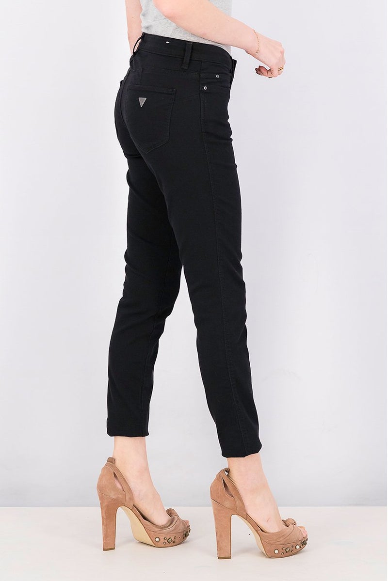 GUESS Women Curve Mid Rise Skinny Pants, Black - Image 2