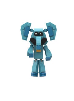 Horror Smile Animal Model Educational Children's Toy Doll Ornaments Small Particle Assembled Building Blocks Handmade-Blue