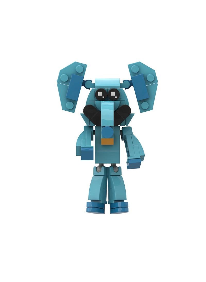 Y&D - Horror Smile Animal Model Educational Children's Toy Doll Ornaments Small Particle Assembled Building Blocks Handmade-Blue - Image 1