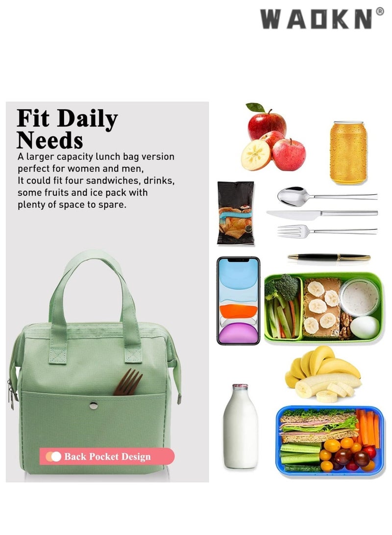 WAOKN Multifunctional Lightweight Simple Lunch Bag Bento Bag Thick Insulated Refrigerated Lunch Handbag Lunch Box Handbag Suitable For Students Women Men Picnic Work Outdoor - Image 3