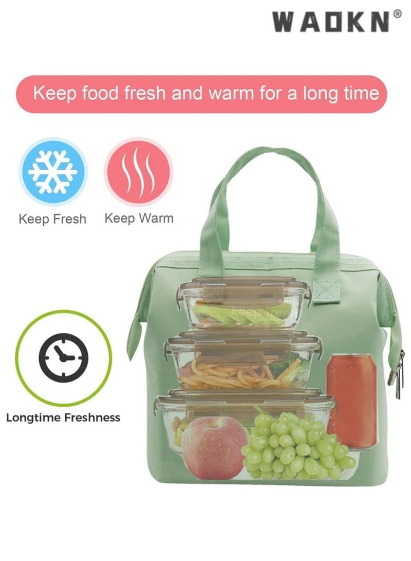 WAOKN Multifunctional Lightweight Simple Lunch Bag Bento Bag Thick Insulated Refrigerated Lunch Handbag Lunch Box Handbag Suitable For Students Women Men Picnic Work Outdoor - Image 2