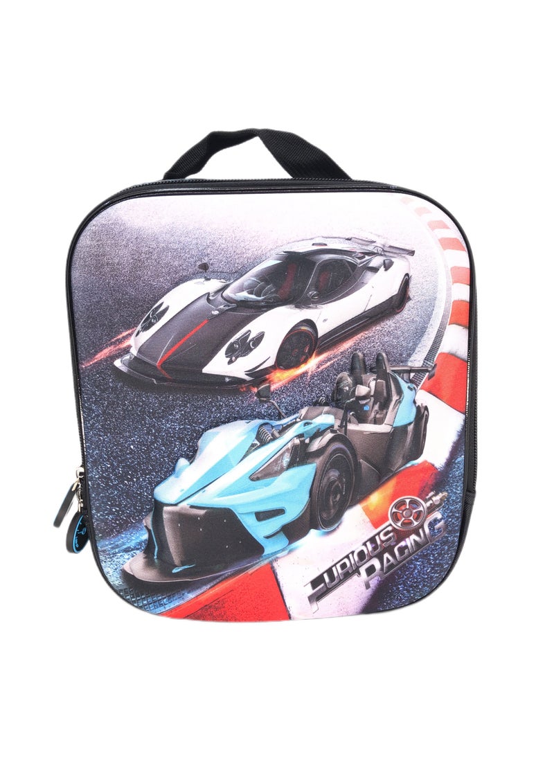i-kola - Black 3D EVA School Trolley Character-themed Backpack for Boys with Lunch Bag and Pencil Case - Convenient, Stylish, and Organized - Image 1