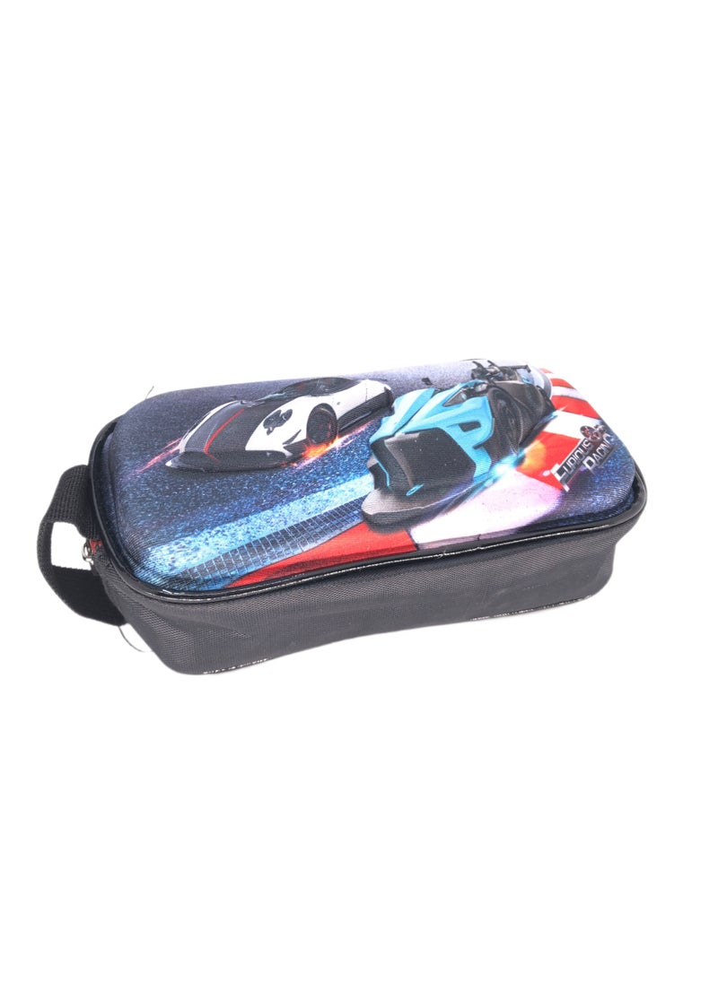 i-kola - Black 3D EVA School Trolley Character-themed Backpack for Boys with Lunch Bag and Pencil Case - Convenient, Stylish, and Organized - Image 1
