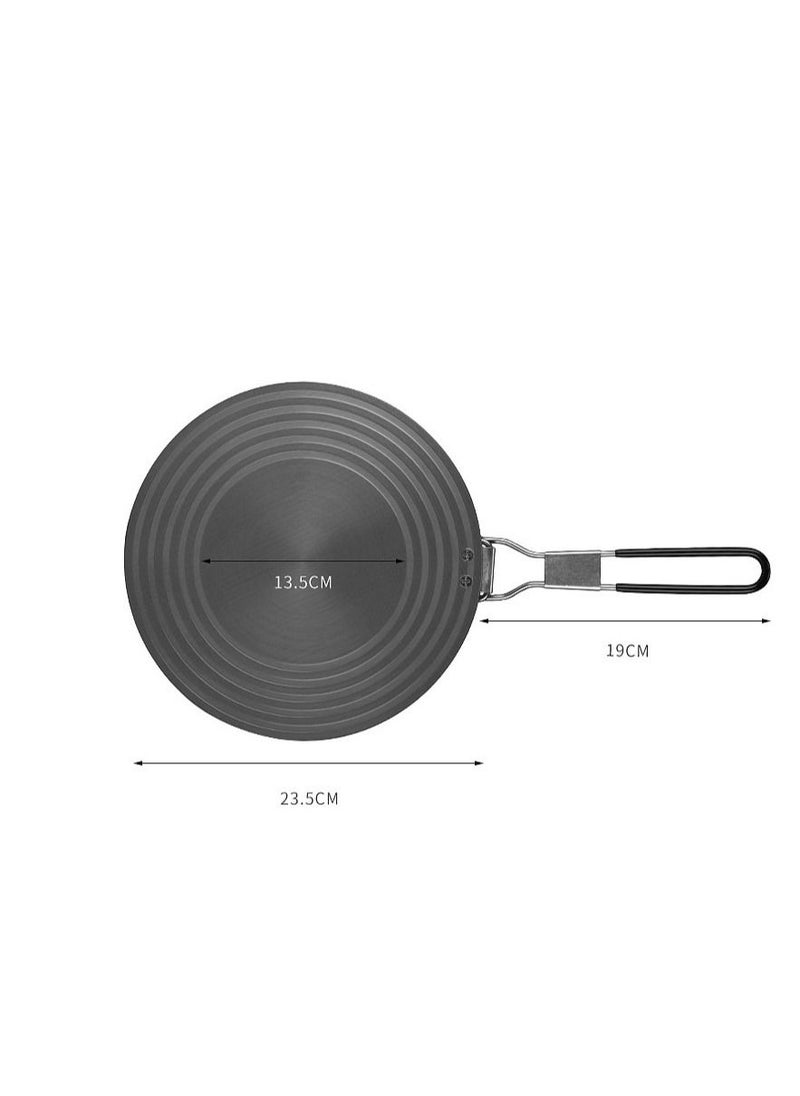 Heat Diffuser For Gas Stovetop Pot Cookware Protection Stove Diffuser Fast Defrosting Round Tray Multifunctional Thawing Conducting Simmer Plate 24Cm With Foldable Handle