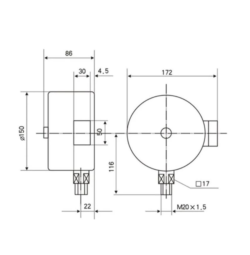 Yxc150 Magnetic Assisted Electric Contact Pressure Gauge 0 0.16 MPA Size - Image 5