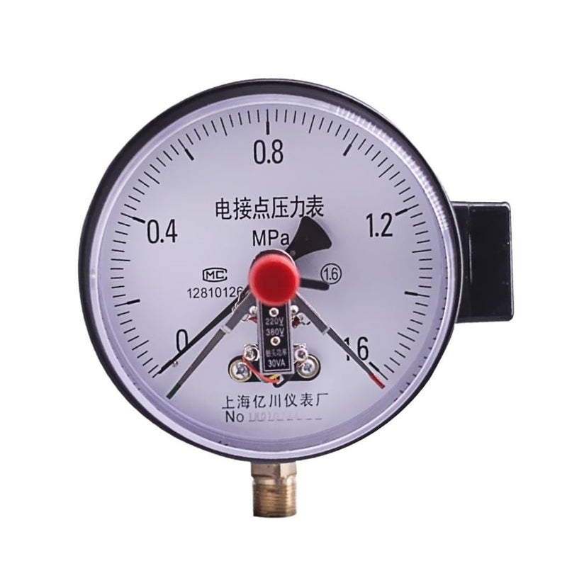 Yxc150 Magnetic Assisted Electric Contact Pressure Gauge 0 0.16 MPA Size - Image 1