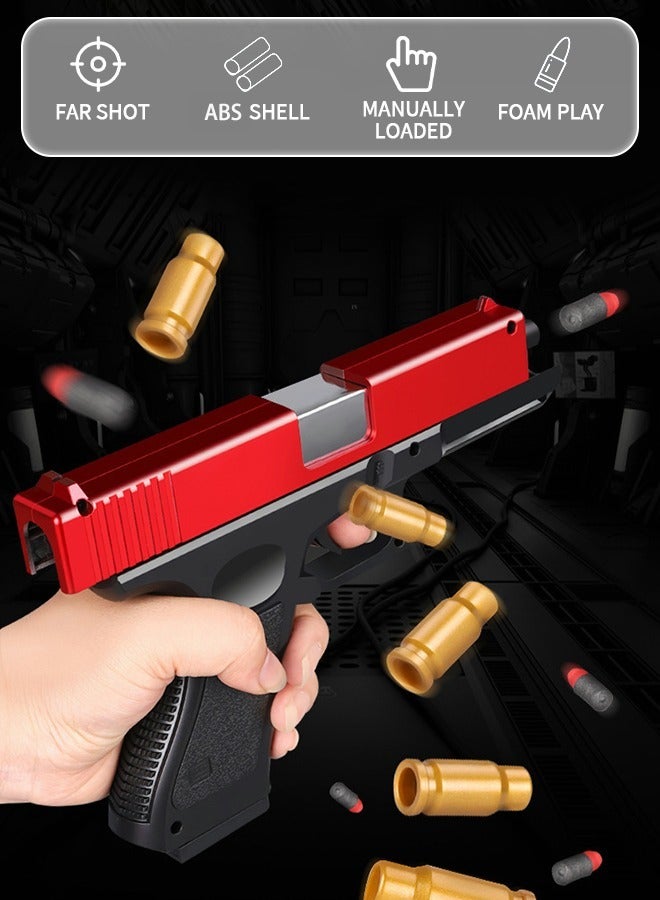 GROIC مسدس رصاص ناعم، مسدس لعبة رصاص ناعم بقذف القذائف، مسدس لعب رصاص ناعم بقاذف رغوي، مع رصاص ناعم وحركة سحب للخلف، ألعاب مسدس للأطفال - Image 2
