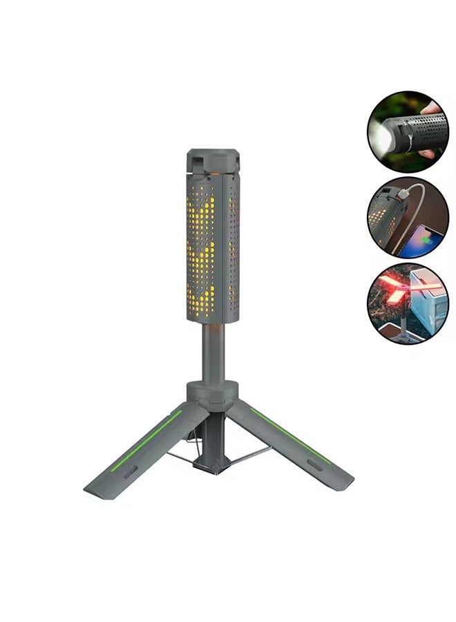 JCB CHIC Multifunctional Camping Light 4 in1 USB Rechargeable Outdoor Hiking Camping Fishing Flashlight,8000mAH Telescopic Camping Lamp Waterproof 8  Modes Dimmable For Outdoor Hiking Emergency Survival - Image 1