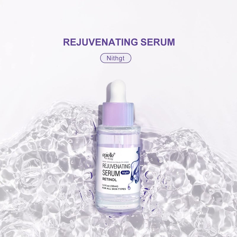 Epielle Retinol Night Serum | Repair, Renew, Brighten | Targets Fine Lines and Wrinkles | For All Skin Types | 1 Fl Oz | Korean Skincare - Image 5