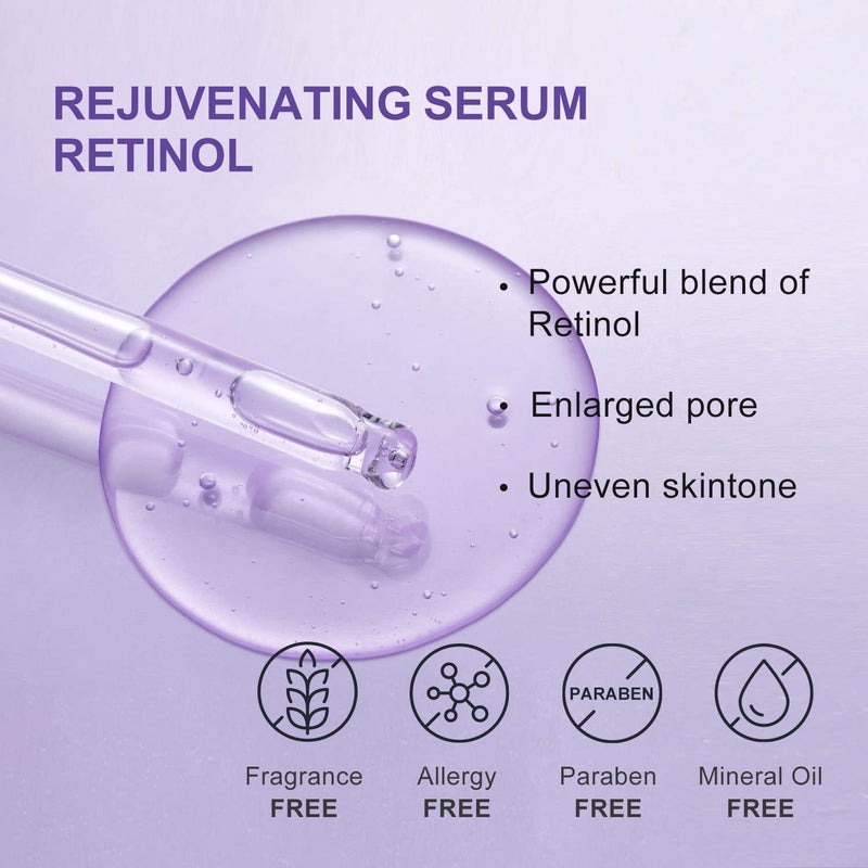 Epielle Retinol Night Serum | Repair, Renew, Brighten | Targets Fine Lines and Wrinkles | For All Skin Types | 1 Fl Oz | Korean Skincare - Image 2