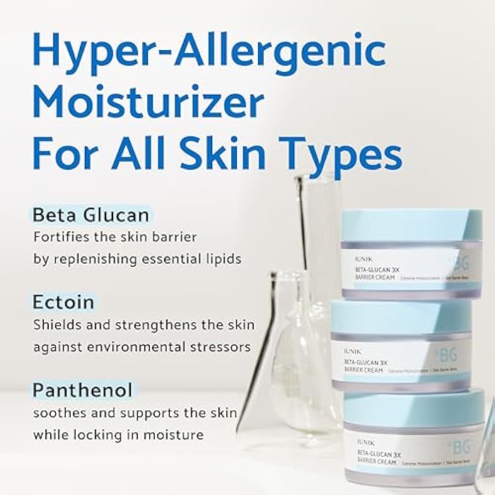 IUNIK Beta-Glucan Non-Sticky Deep Moisture Hydration 3x Barrier Cream Day&Night Moisturizer Quick Absorption Barrier Strengthening for Sensitive Dry Skin with Shea Butter Panthenol Korean Skincare - Image 3