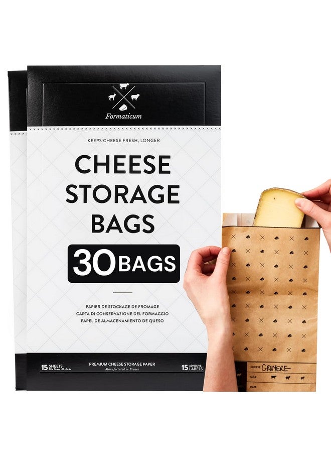 Formaticum Cheese Storage Bags, Keep Charcuterie Fresh, Wax Paper Bags, 30 Count - Image 1