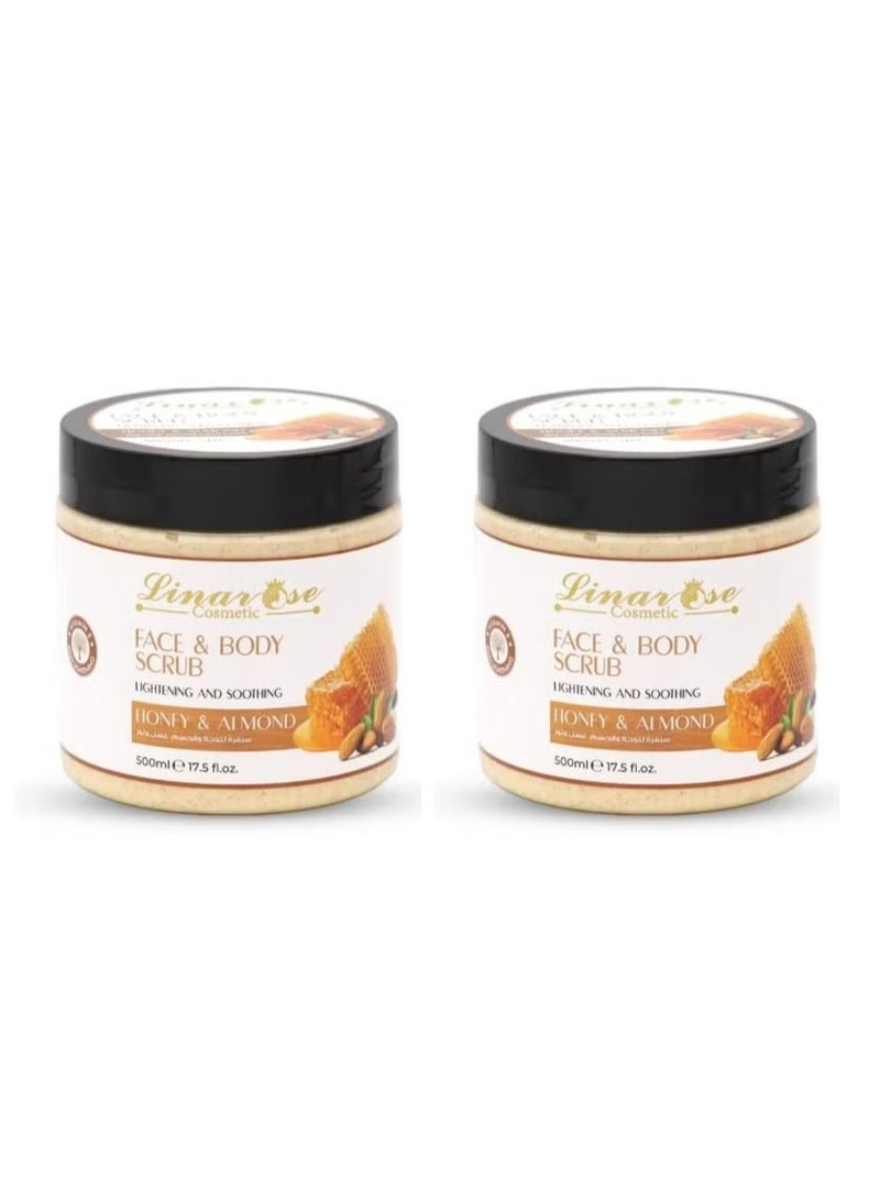 LINAROSE 2pc Face & Body Scrub Honey & Almond - Image 1