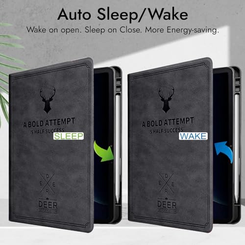 Robustrion Cover for OnePlus Pad Go 2 12.1 inch Cover Case with Pencil Holder, Flip Cover Case for OnePlus Pad Go 2 Tablet Cover [Auto Sleep Wake Support] - Black - Image 3