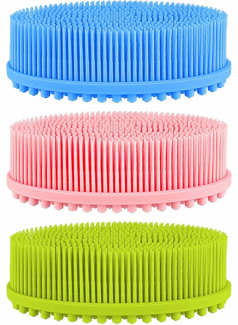 Upgrade 2 in 1 Bath and Shampoo Brush, Silicone Body Scrubber for Use in Shower, Exfoliating Body Brush, Premium Silicone Loofah, Head Scrubber, Scalp Massager/Brush, Wet and Dry, Easy to Clean - Image 1
