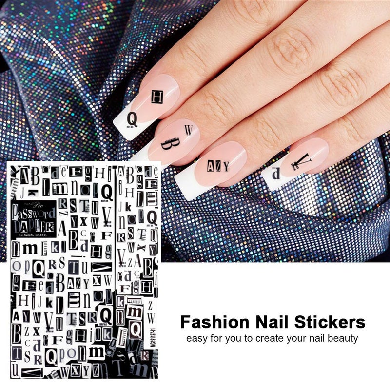 Transfer Watermark Nail Stickers Nail Art Self-Adhesive Stickers Decals for Women Girls Kids Manicure DIY or Nail Salon - Image 4