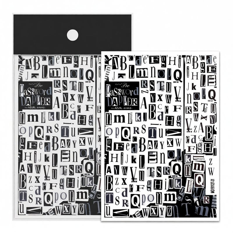 Transfer Watermark Nail Stickers Nail Art Self-Adhesive Stickers Decals for Women Girls Kids Manicure DIY or Nail Salon - Image 1