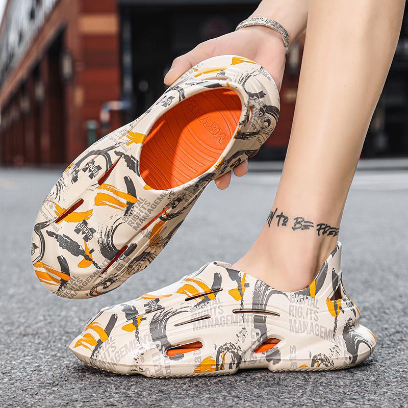 Croc Shoes Men'S Summer Outer Wear Non-Slip Non-Slip Slip-On Sports Beach Toe-Toe Sandals Outdoor Thick Soles - Image 4