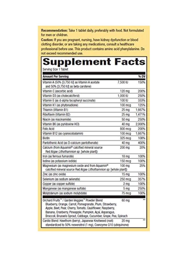 Nature's Way Alive! Once Daily Multi-Vitamin Supplement - 60 Tablets - Image 2