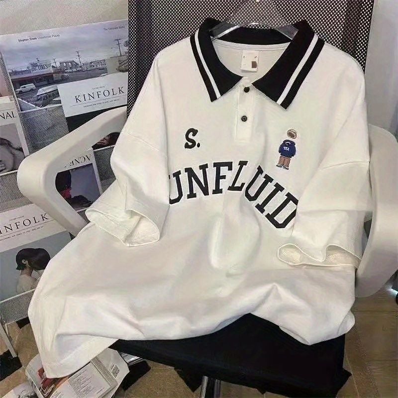 Japanese Retro Short-Sleeved T-Shirt Men'S Summer College Style Top Design Sense Chic Student Hong Kong Style Couple'S Half-Sleeved Tide - Image 2