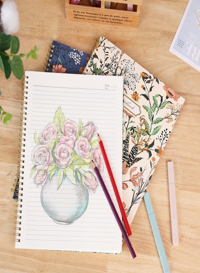 LABUK 3 Pack Spiral Notebook College Ruled Notebook 120 Pages A4 Aesthetic Journaling Notebooks for Work School Office Home, 8.5 x 11 Inches Notebooks for Valentine Gifts - Image 4