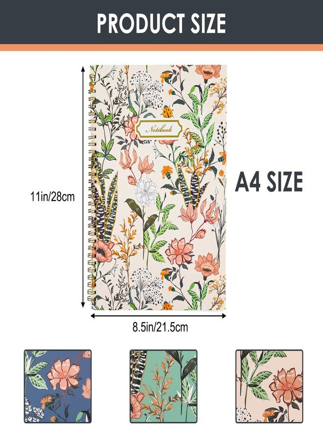 LABUK 3 Pack Spiral Notebook College Ruled Notebook 120 Pages A4 Aesthetic Journaling Notebooks for Work School Office Home, 8.5 x 11 Inches Notebooks for Valentine Gifts - Image 2