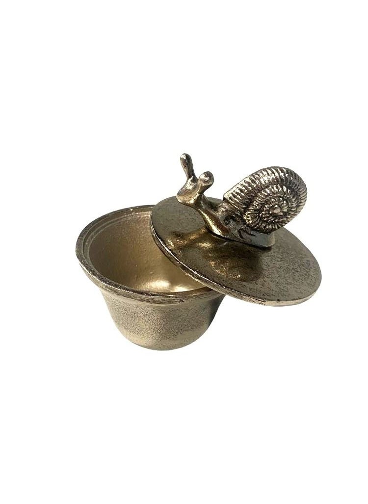 Generic - SNAIL BOX HANDMADE FOR HOME DECOR IN ROUGH NICKLE PLATED FINISH - Image 1