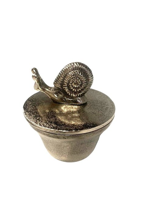 SNAIL BOX HANDMADE FOR HOME DECOR IN ROUGH NICKLE PLATED FINISH