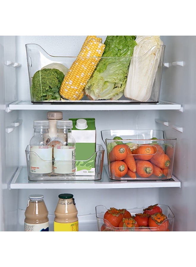 4 Pack Clear Stackable Storage Boxes with Handles, Pantry Organizer, Storage Containers and Organizer Bins, Multi-Use Bins for Home, Kitchen and Cabinet (Large - 4 Pack) - Image 4