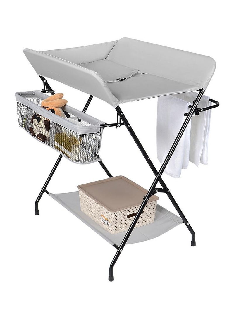 إفريثينج فور كيدز Foldable Baby Changing Table with Wheels and Storage Bag Nursery Organizer for Newborn Essentials - Image 1