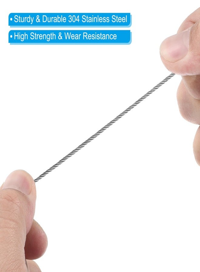 PATIKIL 16 Inch Safety Security Cable Wire, 6 Pack Stainless Steel 40cmx1.2mm Stage Lights Rope with Double Loop for DJ Lighting Luggage Lock - Image 3